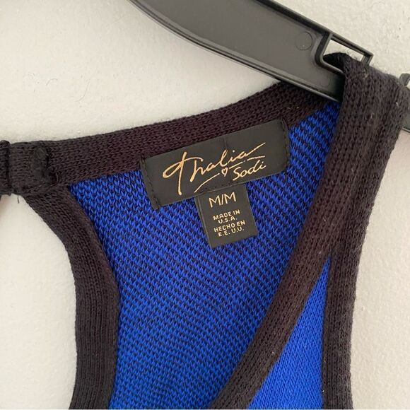 Thalia Sodi Peplum Sweater Dress M Blue - Picture 3 of 4